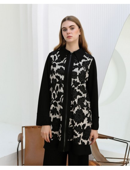 FRANCESCA GAZZELLA FERMUARLI GİY ÇIK - SİYAH