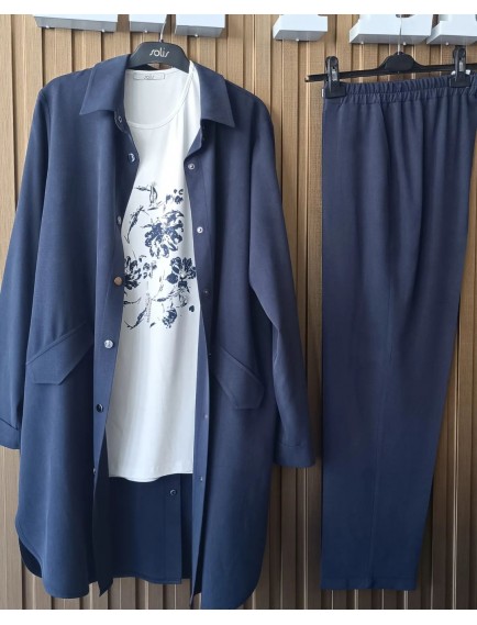 SOLİS ÜÇLÜ TAKIM - MAVİ