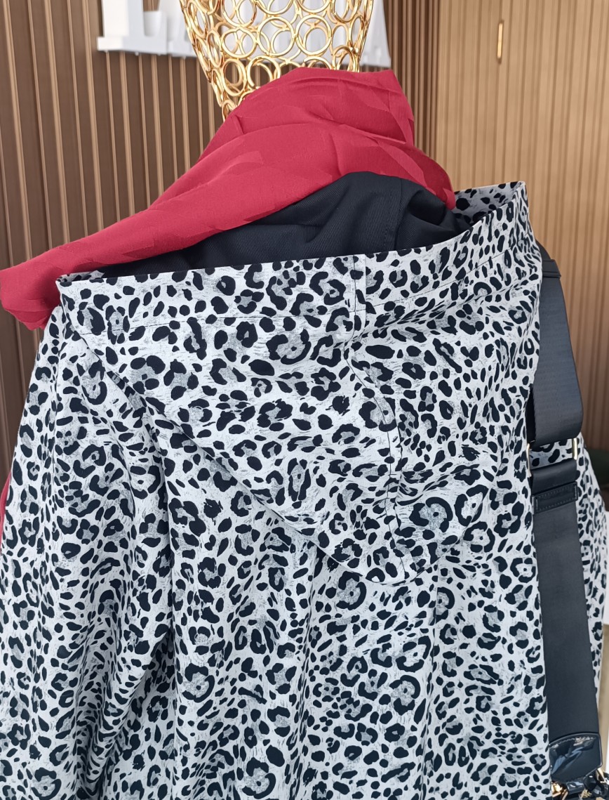 SOLİS LEOPAR DESENLİ İKİLİ TAKIM - GRİ